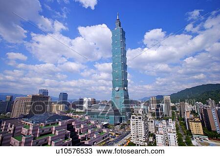 Taiwan, Taipei, Taipei 101 View Large Photo Image Stock Image - Taiwan, Taipei, Taipei 101. Fotosearch
