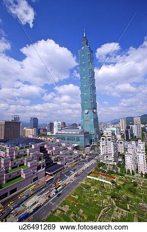 Stock Photo - Taiwan, Taipei, Taipei 101. Fotosearch