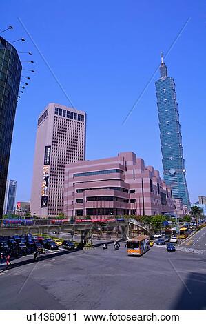 Taiwan, Taipei, Taipei 101, Xinyi Commercial Center View Large Photo Image Stock Image - Taiwan, Taipei, Taipei 101, Xinyi Commercial Center. Fotosearch