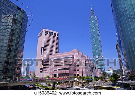 Taiwan, Taipei, Taipei 101, Xinyi Commercial Center View Large Photo Image Stock Image - Taiwan, Taipei, Taipei 101, Xinyi Commercial Center. Fotosearch