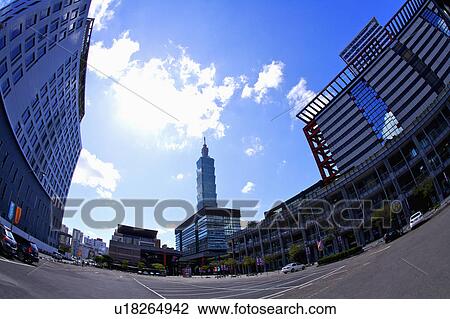 Taiwan, Taipei, Taipei 101, Xinyi Commercial Center View Large Photo Image Stock Image - Taiwan, Taipei, Taipei 101, Xinyi Commercial Center. Fotosearch