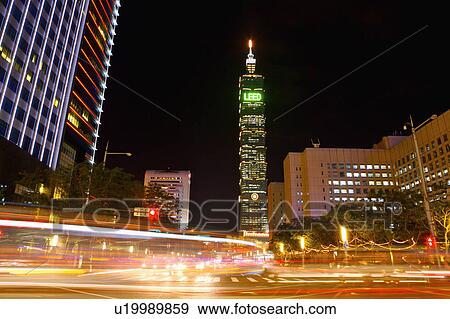 Taiwan, Taipei, Taipei 101, Xinyi Commercial Center View Large Photo Image Stock Photo - Taiwan, Taipei, Taipei 101, Xinyi Commercial Center. Fotosearch