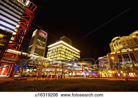 Stock Photograph - Taiwan, Taipei, Xinyi Commercial Center. Fotosearch