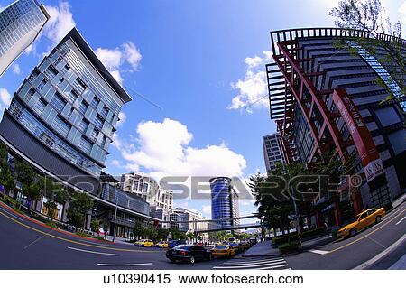 Taiwan, Taipei, Xinyi Commercial Center View Large Photo Image Stock Photography - Taiwan, Taipei, Xinyi Commercial Center. Fotosearch