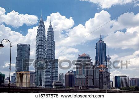 Malaysia, Kuala Lumpur, Petronas Towers View Large Photo Image Stock Photo - Malaysia, Kuala Lumpur, Petronas Towers. Fotosearch