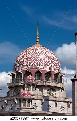 Stock Photo - Malaysia, Putrajaya, Pink Mosque. Fotosearch