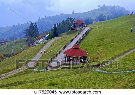 Stock Photography - Asia, China, Taiwan, Nantou, Ren-Ai Township, Cingjing, Ching-Jing Farm. Fotosearch