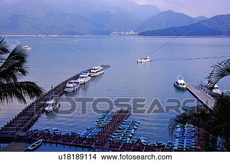 Asia, China, Taiwan, Nantou, Yuchih Township, Sun Moon Lake, Shuei-She Wharf View Large Photo Image Picture - Asia, China, Taiwan, Nantou, Yuchih Township, Sun Moon Lake, Shuei-She Wharf. Fotosearch