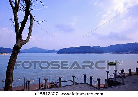 Stock Photo - Asia, China, Taiwan, Nantou, Yuchih Township, Sun Moon Lake, Shuei-She Wharf. Fotosearch
