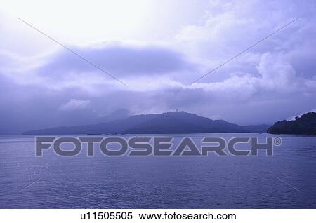 Stock Photography - Asia, China, Taiwan, Nantou, Yuchih Township, Sun Moon Lake, Shuei-She Wharf. Fotosearch