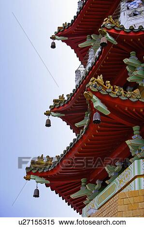 Stock Photography - Asia, China, Taiwan, Nantou, Yuchih Township, Sun Moon Lake, Cih En Tower. Fotosearch