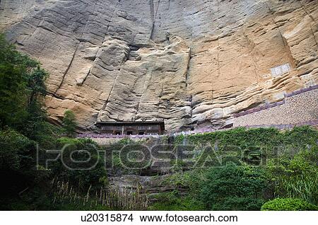 Asia, China, Fujian, UNESCO, World Cultural Heritage, World Natural Heritage, Wuyi Mountain, Da Hong Pao Scenic Area, Water Curtain Cave View Large Photo Image Picture - Asia, China, Fujian, UNESCO, World Cultural Heritage, World Natural Heritage, Wuyi Mountain, Da Hong Pao Scenic Area, Water Curtain Cave. Fotosearch
