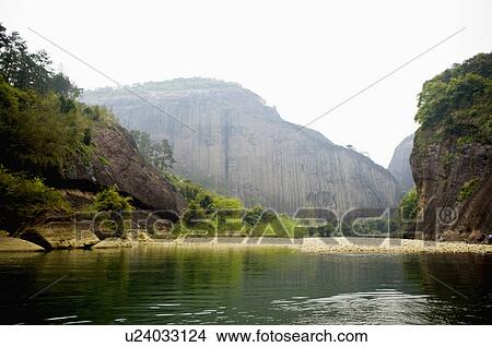 Asia, China, Fujian, UNESCO, World Cultural Heritage, World Natural Heritage, Wuyi Mountain, Nine-twist Stream Scenic Area, Nine-twist Stream, Floating On Water View Large Photo Image Picture - Asia, China, Fujian, UNESCO, World Cultural Heritage, World Natural Heritage, Wuyi Mountain, Nine-twist Stream Scenic Area, Nine-twist Stream, Floating On Water. Fotosearch