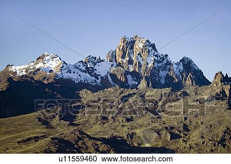 Aerial of Mount Kenya, Africa and snow in January, the second highest mountain at 17, 058 feet or 5199 Meters View Large Photo Image Stock Image - Aerial of Mount Kenya, Africa and snow in January, the second highest mountain at 17, 058 feet or 5199 Meters. Fotosearch