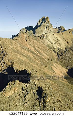 Aerial of Mount Kenya, Africa and snow in January, the second highest mountain at 17, 058 feet or 5199 Meters View Large Photo Image Stock Photograph - Aerial of Mount Kenya, Africa and snow in January, the second highest mountain at 17, 058 feet or 5199 Meters. Fotosearch