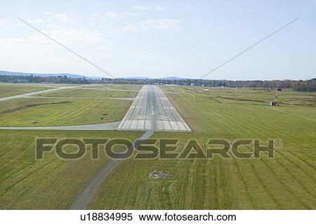 Aerial view of landing strip for Sanford Maine airport View Large Photo Image Stock Photography - Aerial view of landing strip for Sanford Maine airport. Fotosearch
