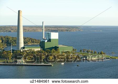 Aerial view of power plant on Cushing Island, Portland, Maine View Large Photo Image Stock Image - Aerial view of power plant on Cushing Island, Portland, Maine. Fotosearch