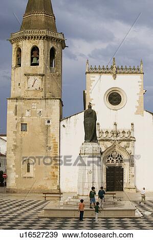 Stock Photo - Church of Santa Maria do Olival was considered as the mother church of the Order of the Knights Templar in Portugal and it is the resting place of many of the past Masters, Tomar, Portugal. Fotosearch
