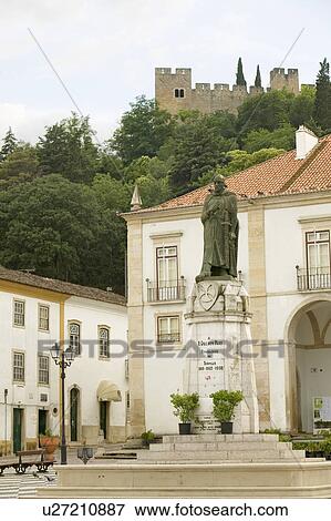 Stock Photo - Church of Santa Maria do Olival was considered as the mother church of the Order of the Knights Templar in Portugal and it is the resting place of many of the past Masters, Tomar, Portugal. Fotosearch
