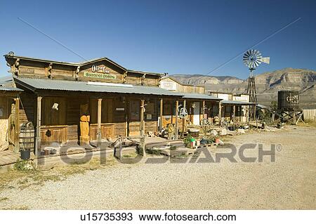 Stock Image - Oliver Lee General Store in Oliver Lee Memorial State Park near Three Rivers National Petroglyph site, New Mexico. Fotosearch