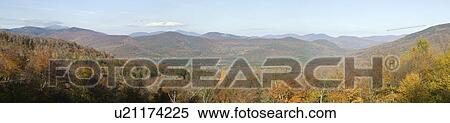 Panoramic view of Crawford Notch State Park in White Mountains of New Hampshire, New England View Large Photo Image Stock Photography - Panoramic view of Crawford Notch State Park in White Mountains of New Hampshire, New England. Fotosearch