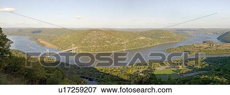 Panoramic view overlook in autumn of Bear Mountain Bridge and Hudson Valley and River at Bear Mountain State Park, New York View Large Photo Image Stock Photo - Panoramic view overlook in autumn of Bear Mountain Bridge and Hudson Valley and River at Bear Mountain State Park, New York. Fotosearch
