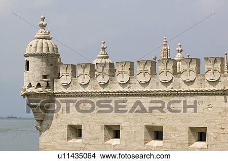 Picture - The Belem Tower, a UNESCO World Heritage Site, in Lisbon/Lisboa Portugal. Fotosearch