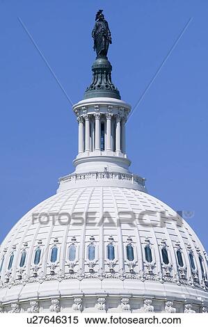 U. S. Capitol Dome and "Statue of Freedom" with Indian Headdress overlooks Washington D. C. View Large Photo Image Stock Photography - U. S. Capitol Dome and "Statue of Freedom" with Indian Headdress overlooks Washington D. C.. Fotosearch