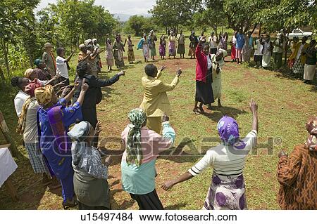 Picture - Women without Husbands" women who have been ostracized from society or who have lost their husbands and only have themselves as a group to look after each other in Meru, Kenya, Africa. Fotosearch