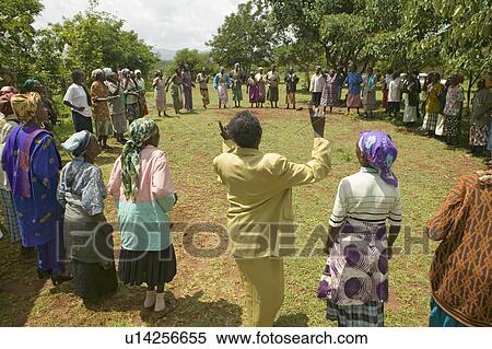 Stock Photography - Women without Husbands" women who have been ostracized from society or who have lost their husbands and only have themselves as a group to look after each other in Meru, Kenya, Africa. Fotosearch