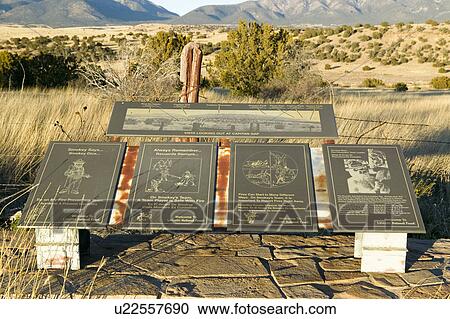 Stock Image - Birth place and site where Smokey the Bear was found during a bad fire, Smokey Bear Historical State Park on Route 48, southern New Mexico. Fotosearch