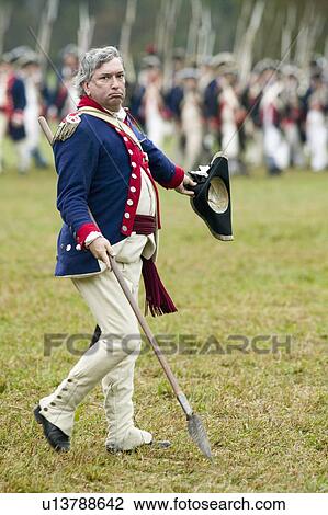 Continental officer at pass and review at the 225th Anniversary of the Victory at Yorktown, a reenactment of the siege of Yorktown, where General George Washington commanded 17, 600 American troops and French Comte de Rochambeau lead 5500 French troops, to View Large Photo Image Stock Image - Continental officer at pass and review at the 225th Anniversary of the Victory at Yorktown, a reenactment of the siege of Yorktown, where General George Washington commanded 17, 600 American troops and French Comte de Rochambeau lead 5500 French troops, to. Fotosearch