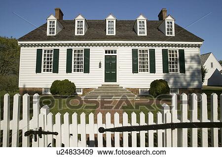Digges House, built in 1775 in Yorktown, Virginia. First owner Dudley Digges' house now resides in the Colonial National Historical Park, Historical Triangle, Virginia. View Large Photo Image Stock Photo - Digges House, built in 1775 in Yorktown, Virginia. First owner Dudley Digges' house now resides in the Colonial National Historical Park, Historical Triangle, Virginia.. Fotosearch