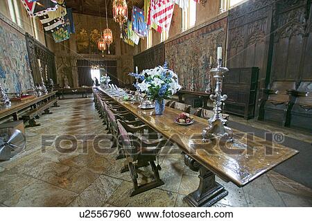 Dining Room and table settings at Hearst Castle, "America's Castle, " San Simeon, California View Large Photo Image Stock Image - Dining Room and table settings at Hearst Castle, "America's Castle, " San Simeon, California. Fotosearch