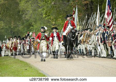 General Charles O'Hara surrenders to General George Washington at the 225th Anniversary of the Victory at Yorktown, a reenactment of the siege of Yorktown, where General George Washington commanded 17, 600 American troops and French Comte de Rochambeau lea View Large Photo Image Stock Photo - General Charles O'Hara surrenders to General George Washington at the 225th Anniversary of the Victory at Yorktown, a reenactment of the siege of Yorktown, where General George Washington commanded 17, 600 American troops and French Comte de Rochambeau lea. Fotosearch