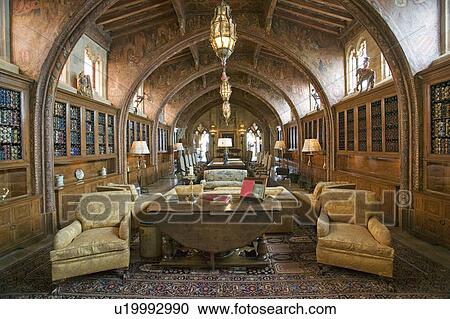 Gothic library of Hearst Castle, "America's Castle, " San Simeon, Central California Coast View Large Photo Image Stock Image - Gothic library of Hearst Castle, "America's Castle, " San Simeon, Central California Coast. Fotosearch