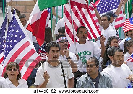 Hundreds of thousands of immigrants participate in march for Immigrants and Mexicans protesting against Illegal Immigration reform by U. S. Congress, Los Angeles, CA, May 1, 2006 View Large Photo Image Stock Image - Hundreds of thousands of immigrants participate in march for Immigrants and Mexicans protesting against Illegal Immigration reform by U. S. Congress, Los Angeles, CA, May 1, 2006. Fotosearch