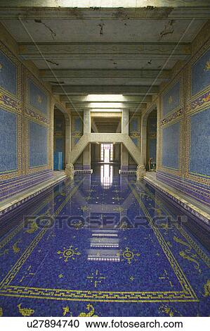 Stock Image - Indoor Roman Pool at Hearst Castle, San Simeon, California, where many celebrities went swimming. Fotosearch