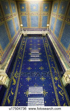 Indoor Roman Pool at Hearst Castle, San Simeon, California, where many celebrities went swimming View Large Photo Image Stock Photograph - Indoor Roman Pool at Hearst Castle, San Simeon, California, where many celebrities went swimming. Fotosearch