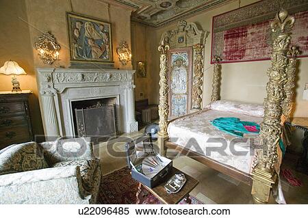 Interior of guest bedroom at Hearst Castle, "America's Castle, " San Simeon, Central California Coast View Large Photo Image Stock Photography - Interior of guest bedroom at Hearst Castle, "America's Castle, " San Simeon, Central California Coast. Fotosearch