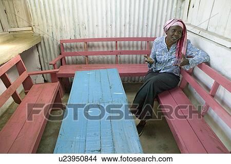 Picture - Khadija Rama, founder of Pepo La Tumaini Jangwani, HIV/AIDS Community Rehabilitation Program, Orphanage & Clinic. Pepo La Tumaini Jangwani (wind of hope in the arid place) offers hope, support and care for orphan and vulnerable children living with HIV/A. Fotosearch
