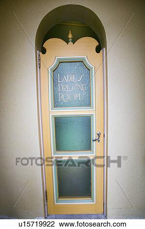 Stock Image - Ladies Dressing Room for Pool at Hearst Castle, San Simeon, California, where many celebrities went swimming. Fotosearch