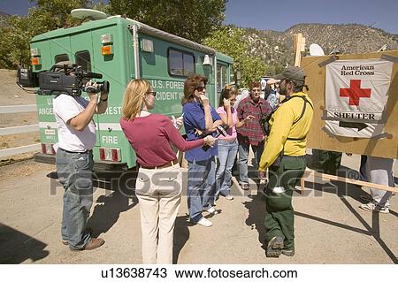 Media crews and forest service personnel meet with locals during Ventura County's Day Fire of 2006 View Large Photo Image Stock Image - Media crews and forest service personnel meet with locals during Ventura County's Day Fire of 2006. Fotosearch