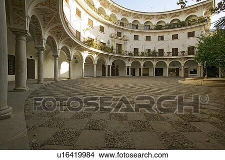 Old Sevillan Courtyard, Sevilla, Andalucia, Southern Spain View Large Photo Image Picture - Old Sevillan Courtyard, Sevilla, Andalucia, Southern Spain. Fotosearch