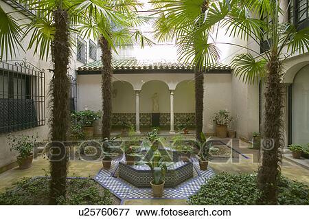 Stock Photo - Outdoor gardens of The Sorolla Museum in Madrid, Spain. Fotosearch