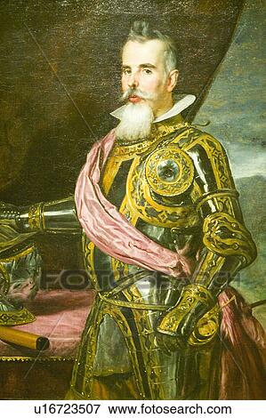 Stock Photo - Painting of aristocratic man in the Museum de Prado, Prado Museum, Madrid, Spain. Fotosearch