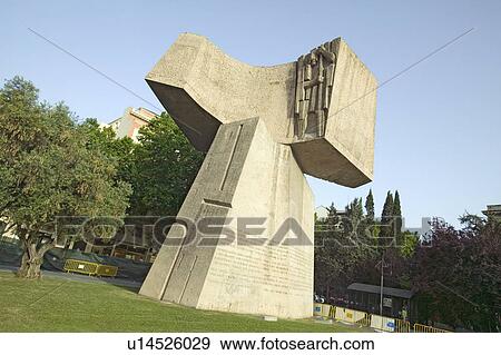 Stock Photo - Plaza de Colón, Centro Cultural de la Villa, honoring Columbus' Discovery of America, Madrid, Spain. Fotosearch