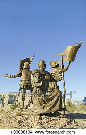 Picture - Sculpture garden at Albuquerque Museum of Art & History, New Mexico shows Coronado. Fotosearch
