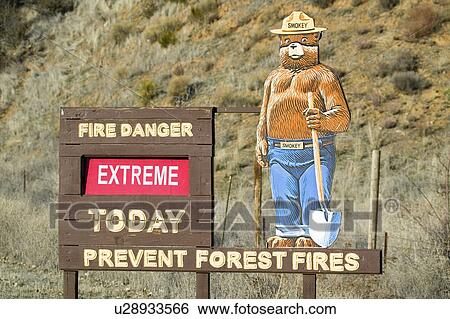 Smokey the Bear warns of forest fires in Ventura County near Lockwood Valley, California on highway 33 View Large Photo Image Stock Photograph - Smokey the Bear warns of forest fires in Ventura County near Lockwood Valley, California on highway 33. Fotosearch