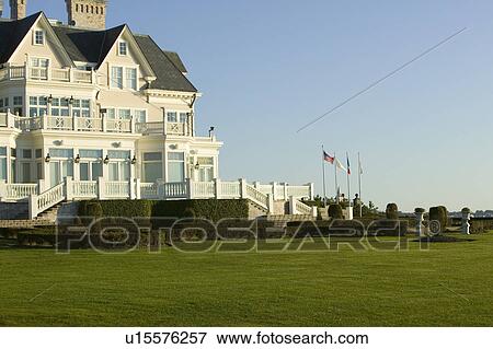 Summer mansion on the Cliff Walk, Cliffside Mansions of Newport Rhode Island View Large Photo Image Stock Photo - Summer mansion on the Cliff Walk, Cliffside Mansions of Newport Rhode Island. Fotosearch